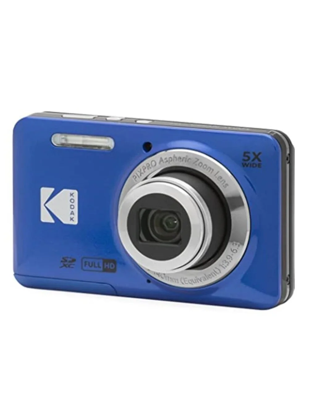 KODAK PIXPRO FZ55 16MP Compact Digital Camera, 5X Optical Zoom, Blue | 1080p